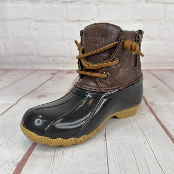 Sperry Top-Sider Saltwater Duck Brown Boots Toddlers Size 6 - Picture 4 of 9